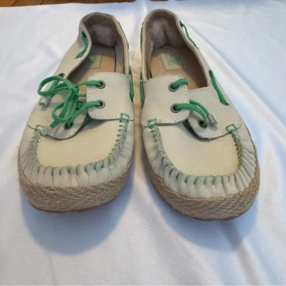 UGG Tylin Leather Boat Shoes - Size 9.5 Women’s -Coastal Grandma, Preppy - Picture 7 of 9